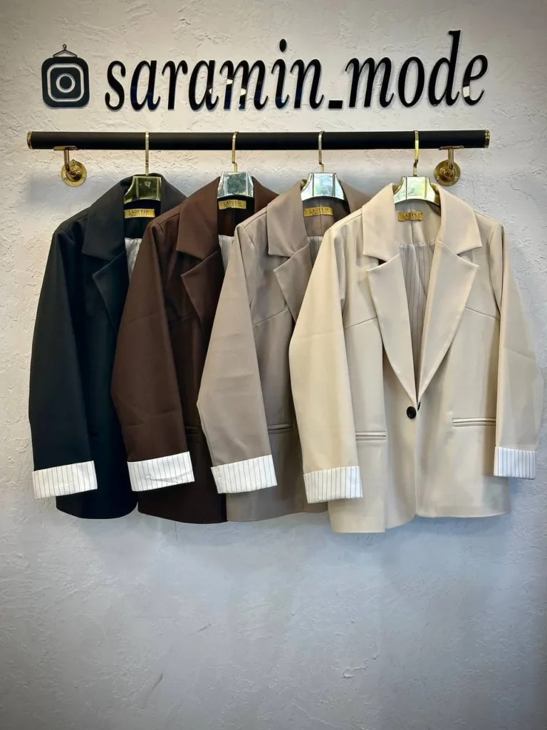 خرید کت مچ راه راه/مزون سارامین