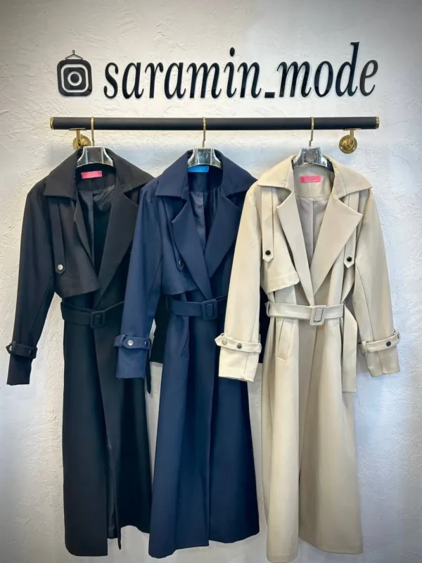 خرید بارانی بلند /مزون سارامین